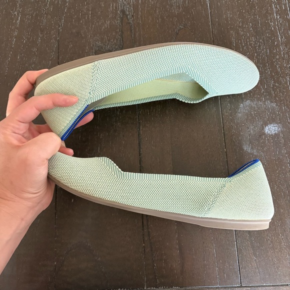 Rothy’s Almond Toe Mint‎ Green Flats Size 9 - Picture 2 of 12